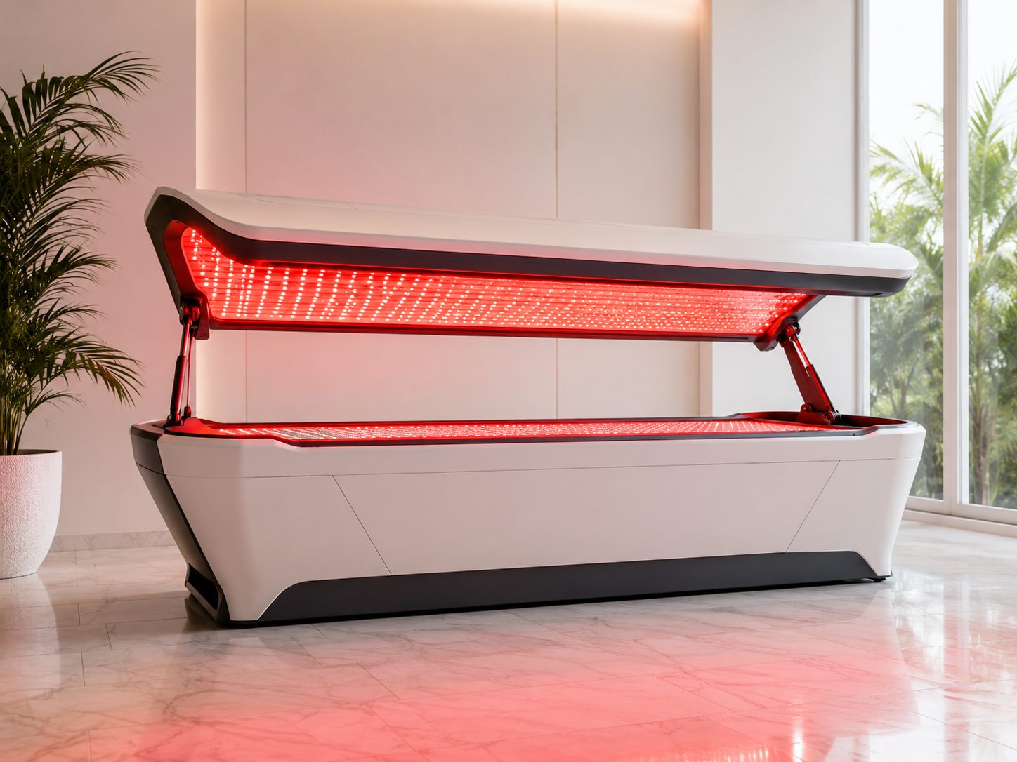 Red light therapy bed LED detail