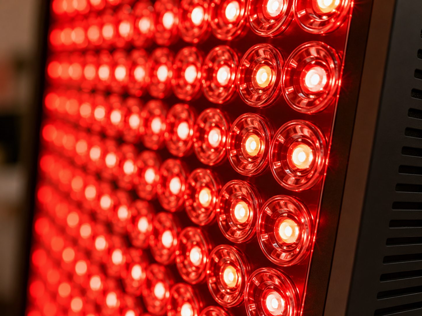 Red light therapy bed LED detail